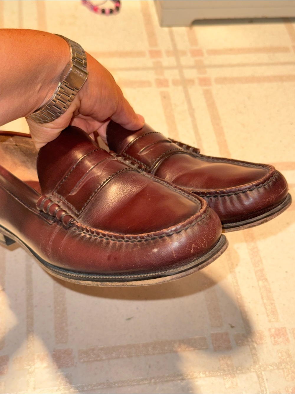 Florsheim Burgundy Penny Loafers 9.5 - Picture 8 of 16